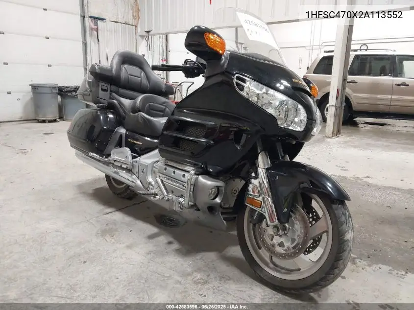 2002 Honda Gl1800 VIN: 1HFSC470X2A113552 Lot: 42583596