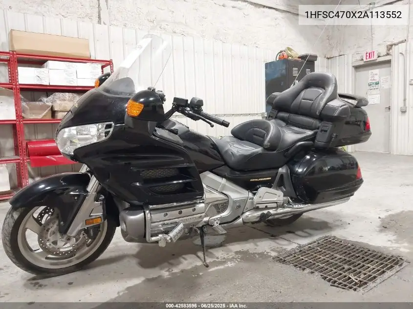 2002 Honda Gl1800 VIN: 1HFSC470X2A113552 Lot: 42583596