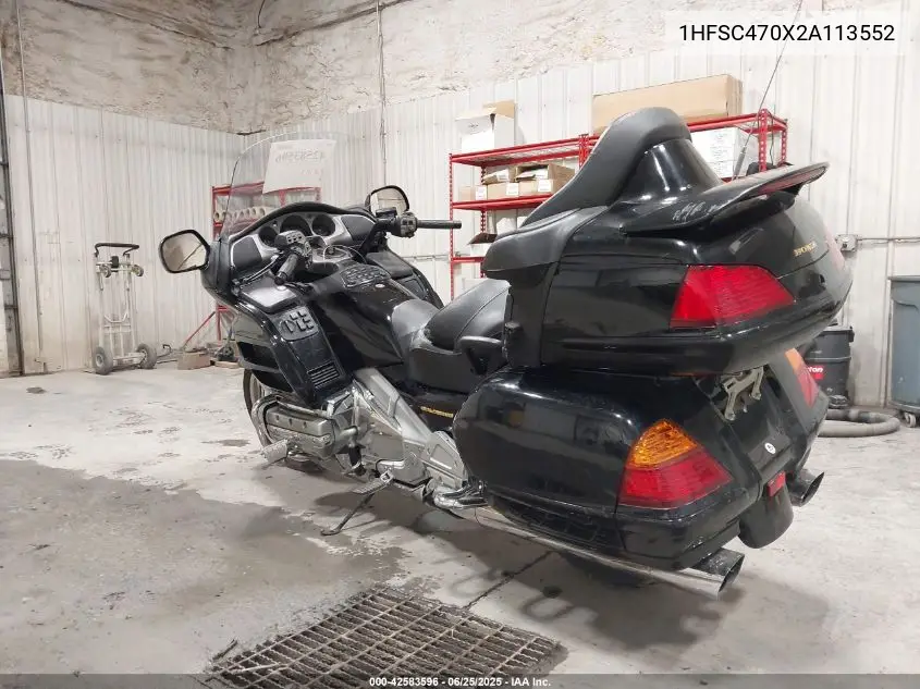 2002 Honda Gl1800 VIN: 1HFSC470X2A113552 Lot: 42583596