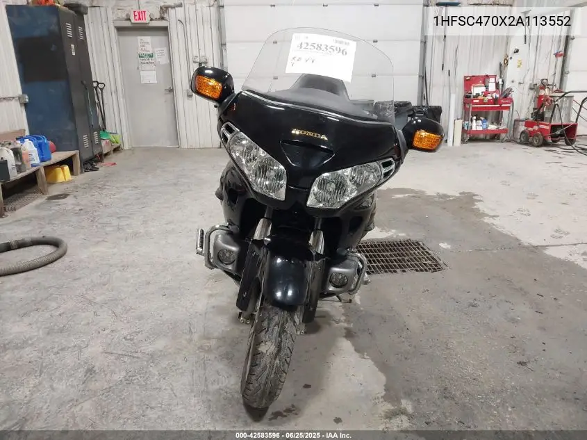 2002 Honda Gl1800 VIN: 1HFSC470X2A113552 Lot: 42583596