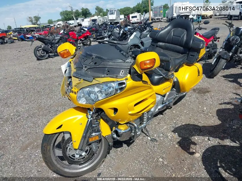 2003 Honda Gl1800 VIN: 1HFSC47063A208014 Lot: 42382199
