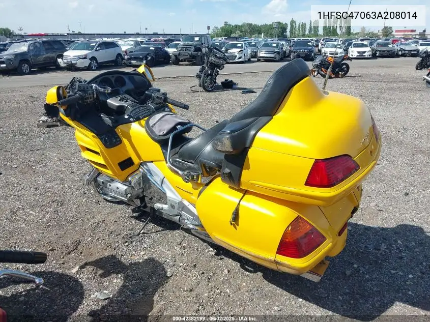 2003 Honda Gl1800 VIN: 1HFSC47063A208014 Lot: 42382199