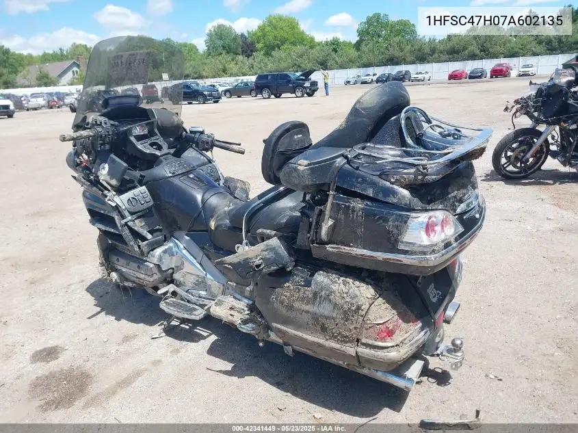 2007 Honda Gl1800 VIN: 1HFSC47H07A602135 Lot: 42341449