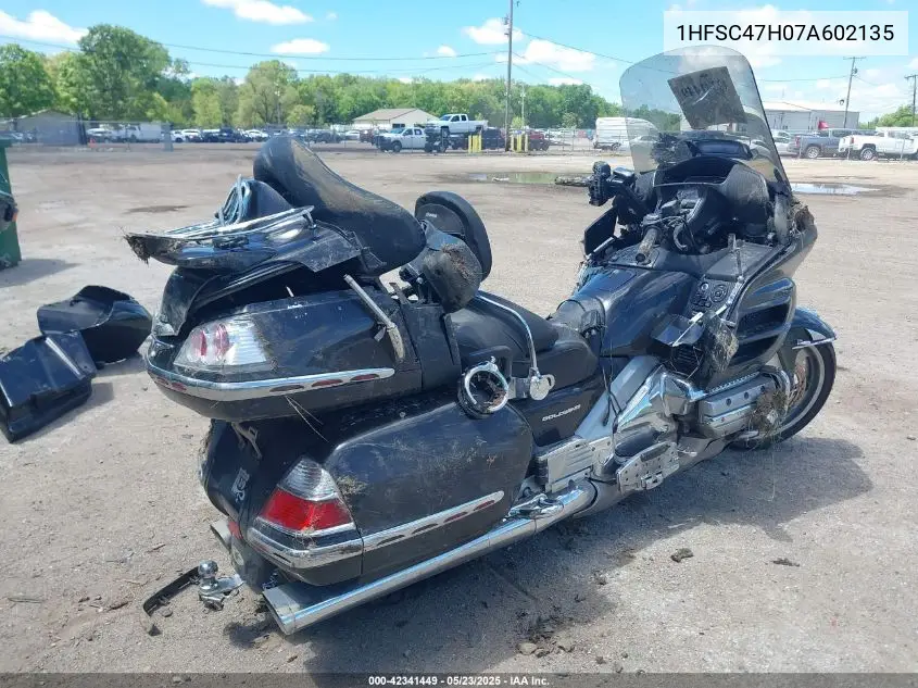 2007 Honda Gl1800 VIN: 1HFSC47H07A602135 Lot: 42341449
