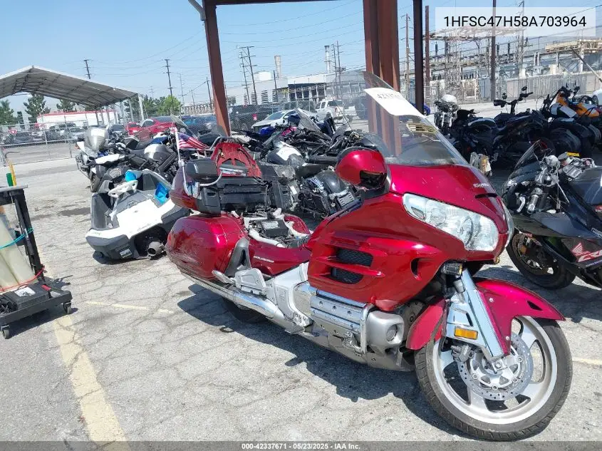 2008 Honda Gl1800 VIN: 1HFSC47H58A703964 Lot: 42337671