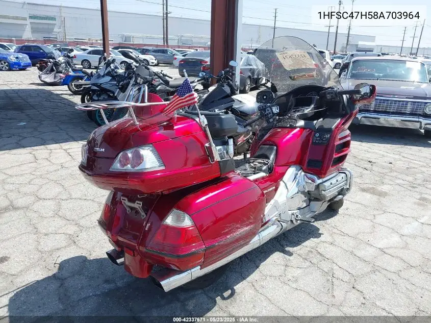 2008 Honda Gl1800 VIN: 1HFSC47H58A703964 Lot: 42337671