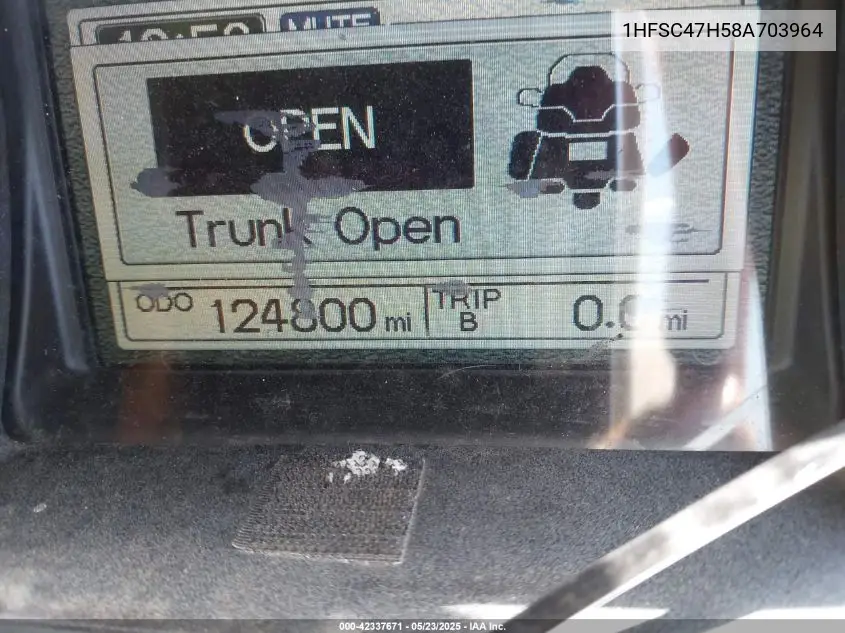 2008 Honda Gl1800 VIN: 1HFSC47H58A703964 Lot: 42337671