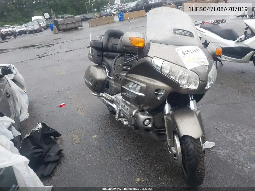2008 Honda Gl1800 VIN: 1HFSC47L08A707019 Lot: 42521617