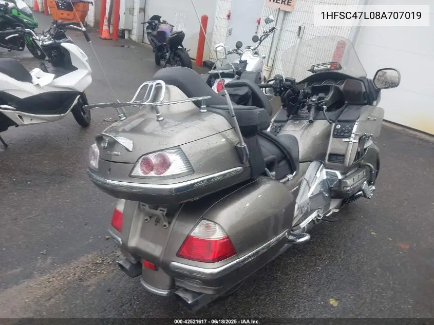 2008 Honda Gl1800 VIN: 1HFSC47L08A707019 Lot: 42521617