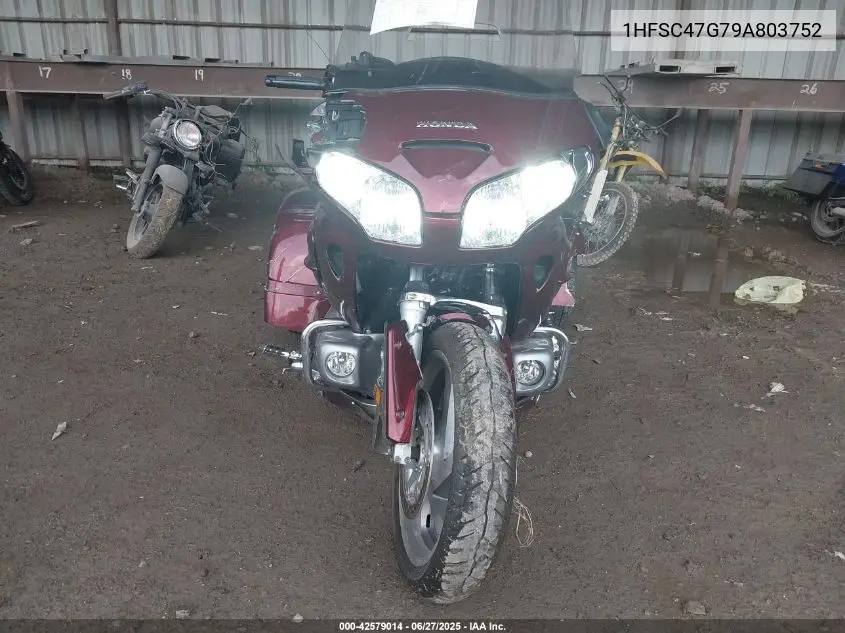 2009 Honda Gl1800 VIN: 1HFSC47G79A803752 Lot: 42579014