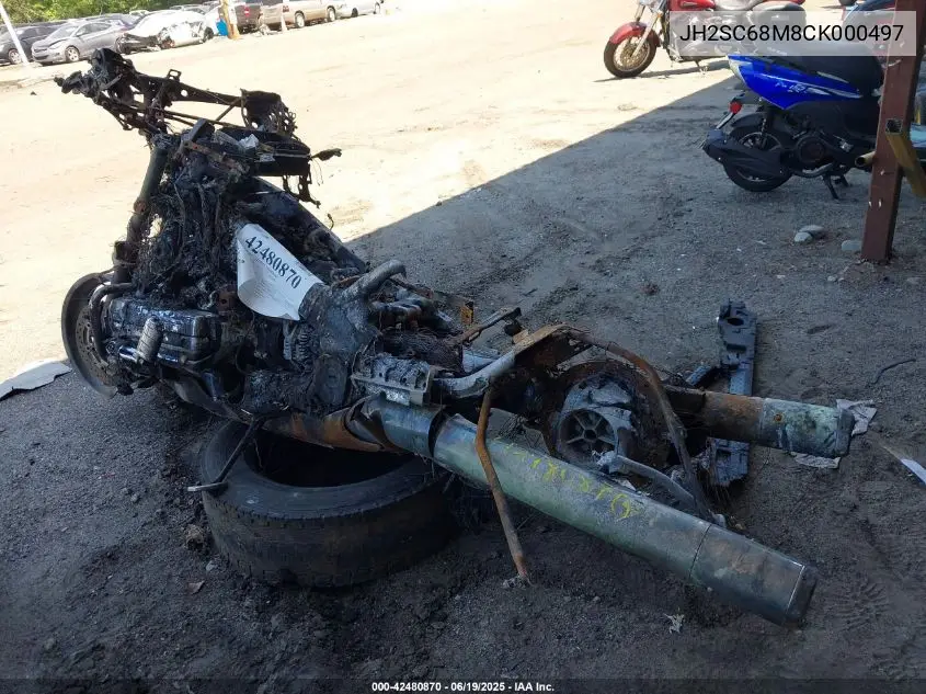 2012 Honda Gl1800 VIN: JH2SC68M8CK000497 Lot: 42480870