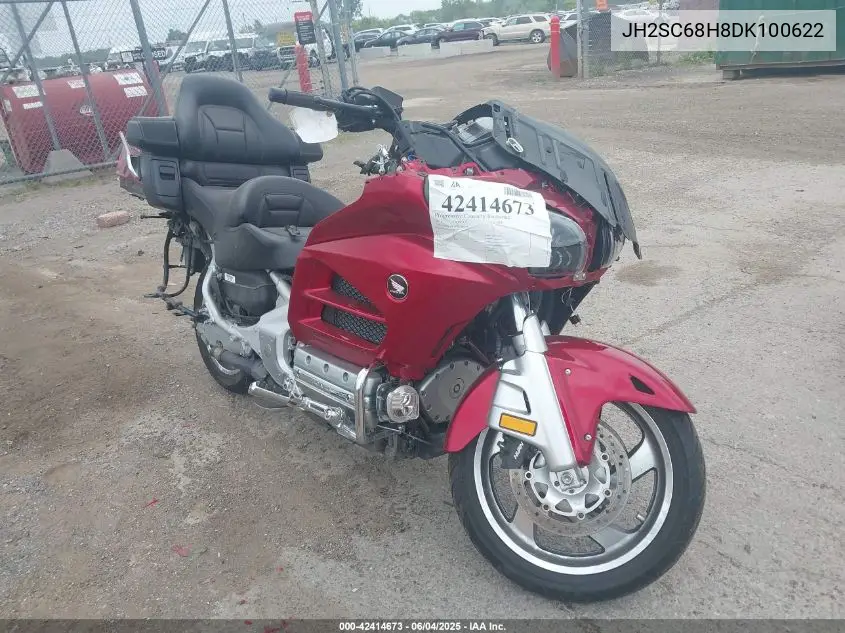 2013 Honda Gl1800 H VIN: JH2SC68H8DK100622 Lot: 42414673