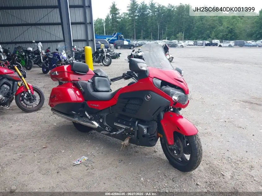 2013 Honda Gl1800 B VIN: JH2SC6840DK001399 Lot: 42580335