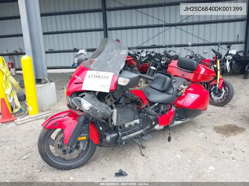 2013 Honda Gl1800 B VIN: JH2SC6840DK001399 Lot: 42580335