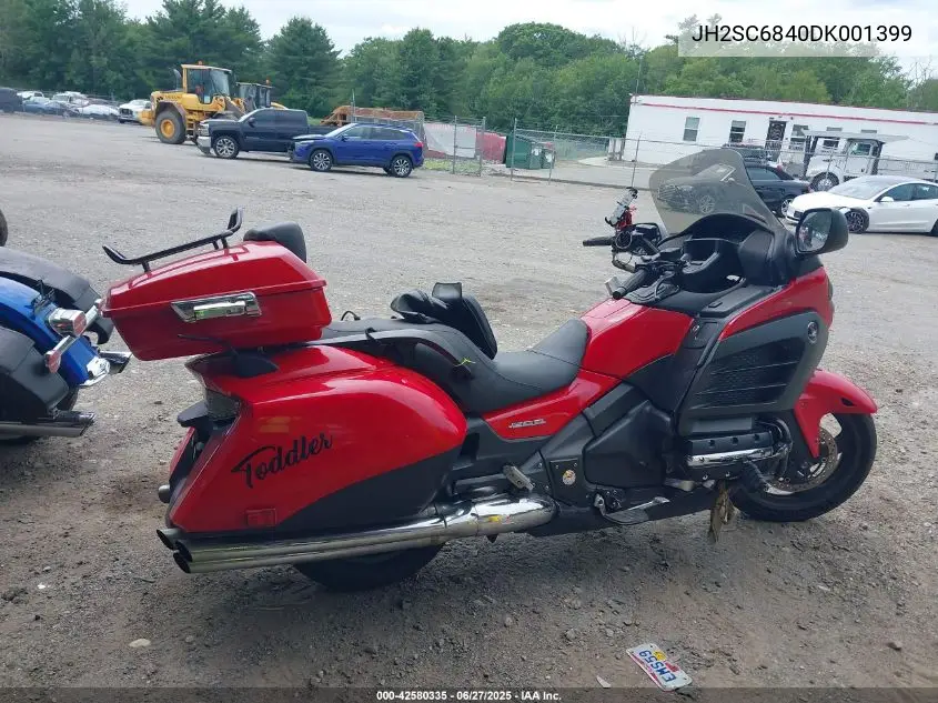 2013 Honda Gl1800 B VIN: JH2SC6840DK001399 Lot: 42580335