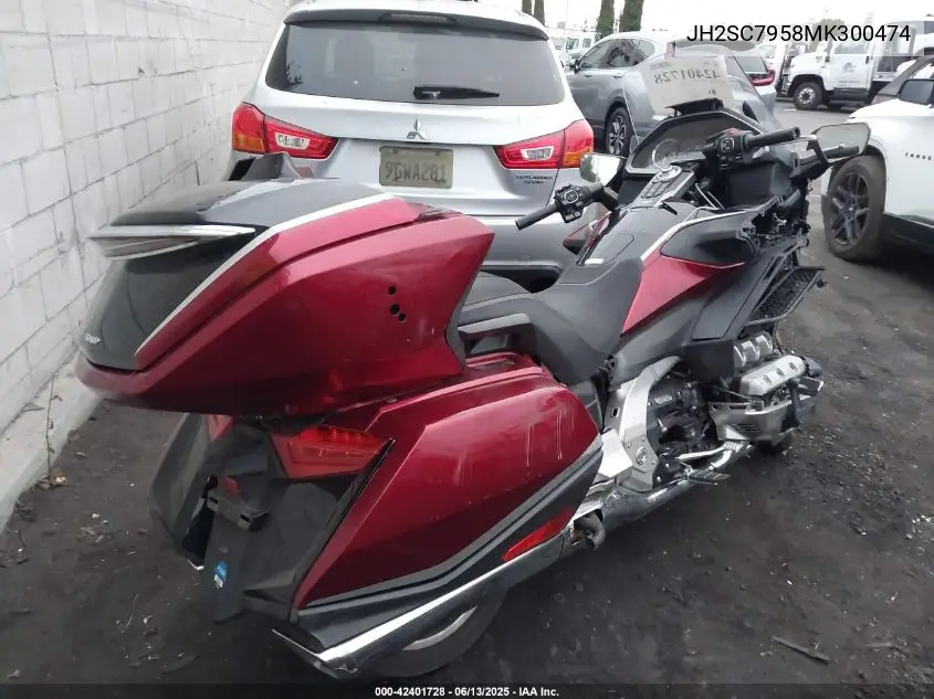 2021 Honda Gl1800 D VIN: JH2SC7958MK300474 Lot: 42401728