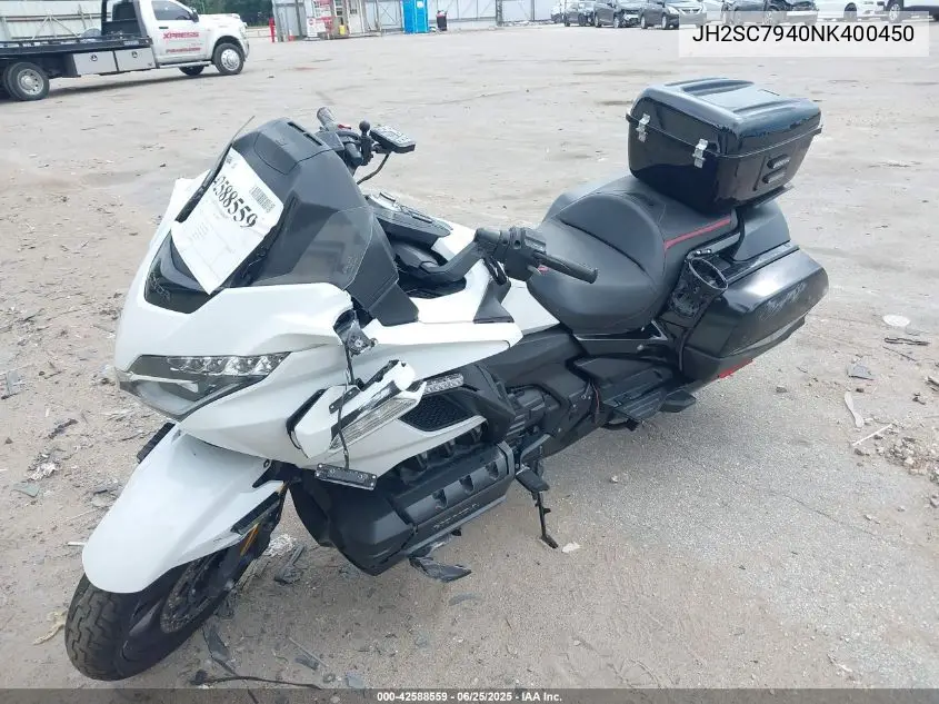 2022 Honda Gl1800 B VIN: JH2SC7940NK400450 Lot: 42588559