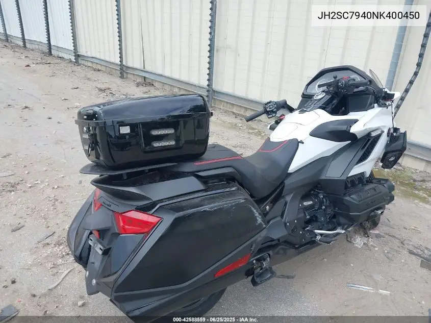 2022 Honda Gl1800 B VIN: JH2SC7940NK400450 Lot: 42588559