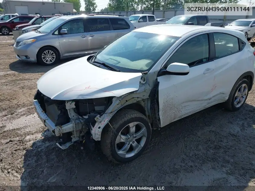 2016 Honda Hr-V VIN: 3CZRU6H39GM111144 Lot: 12340906