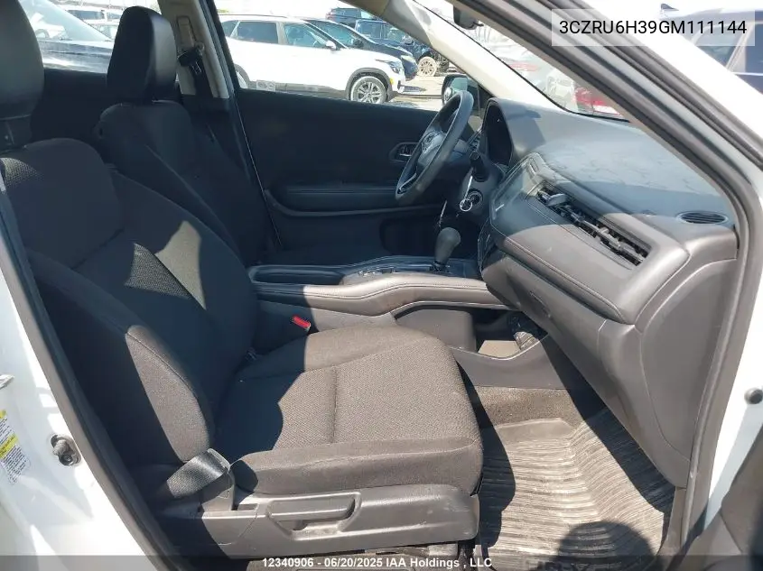 2016 Honda Hr-V VIN: 3CZRU6H39GM111144 Lot: 12340906