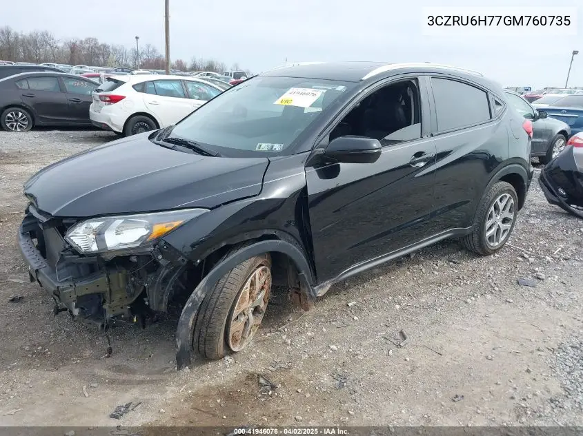 2016 Honda Hr-V Ex-L VIN: 3CZRU6H77GM760735 Lot: 41946076