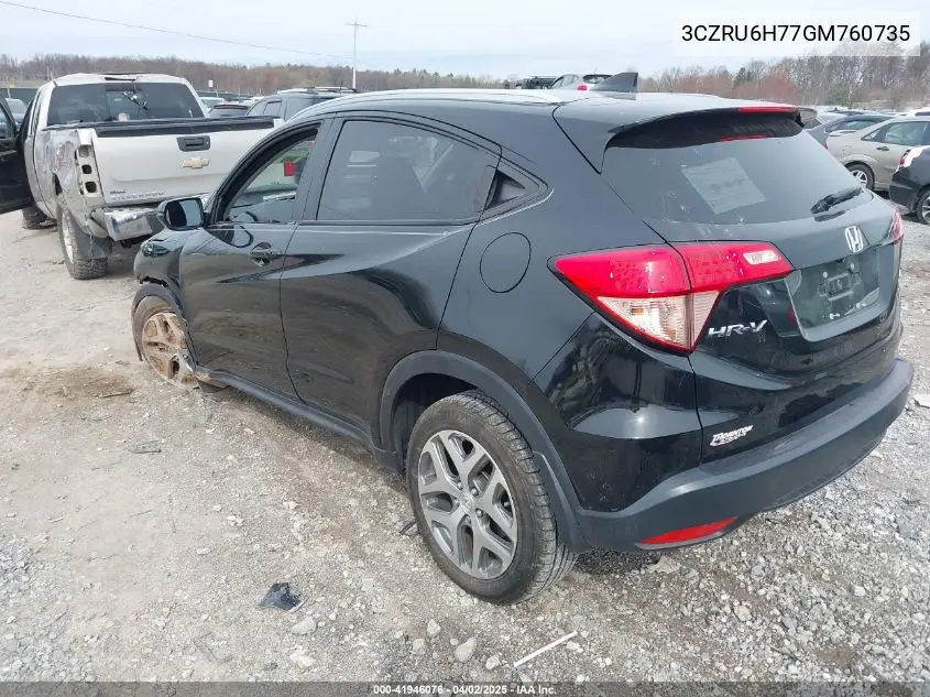 2016 Honda Hr-V Ex-L VIN: 3CZRU6H77GM760735 Lot: 41946076