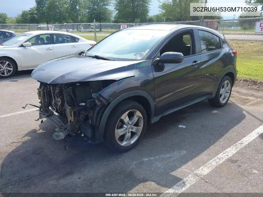 2016 Honda Hr-V Ex VIN: 3CZRU6H53GM710039 Lot: 42618645