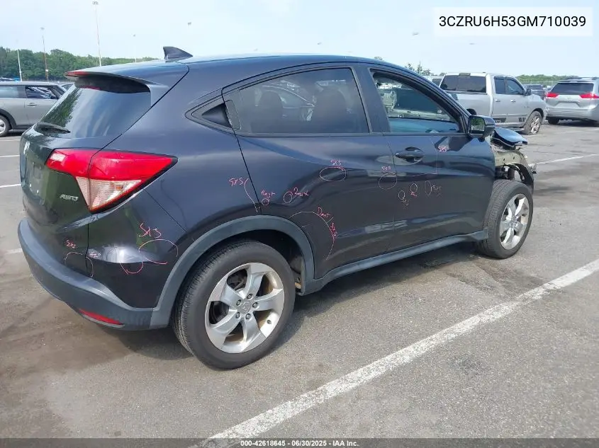 2016 Honda Hr-V Ex VIN: 3CZRU6H53GM710039 Lot: 42618645