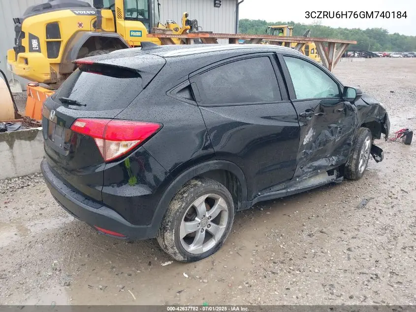2016 Honda Hr-V Ex-L VIN: 3CZRU6H76GM740184 Lot: 42637782