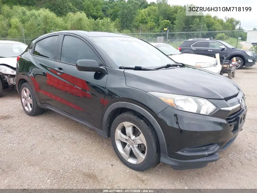 2016 Honda Hr-V Lx VIN: 3CZRU6H31GM718199 Lot: 42774603