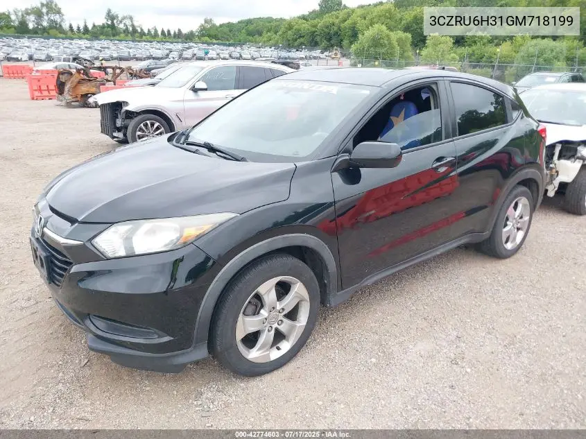 2016 Honda Hr-V Lx VIN: 3CZRU6H31GM718199 Lot: 42774603