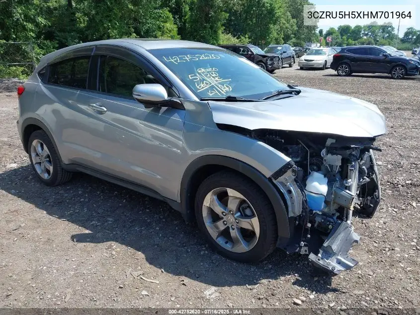 2017 Honda Hr-V Ex VIN: 3CZRU5H5XHM701964 Lot: 42752620