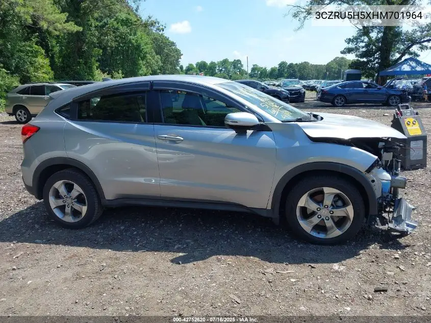 2017 Honda Hr-V Ex VIN: 3CZRU5H5XHM701964 Lot: 42752620