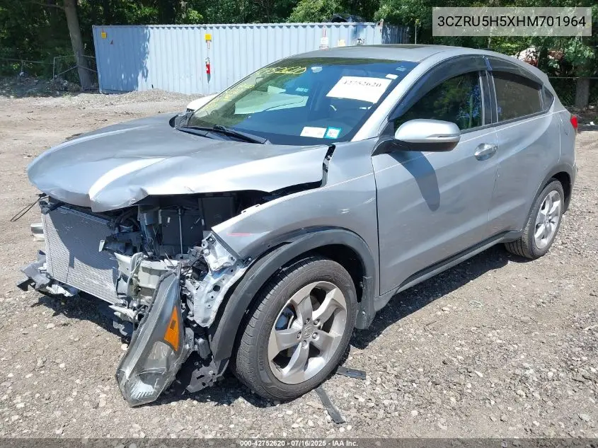 2017 Honda Hr-V Ex VIN: 3CZRU5H5XHM701964 Lot: 42752620