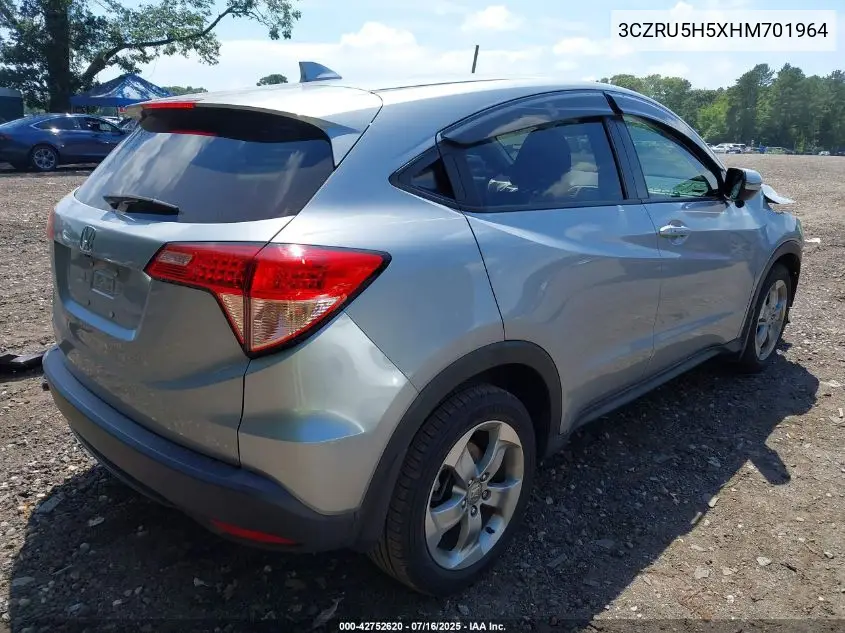 2017 Honda Hr-V Ex VIN: 3CZRU5H5XHM701964 Lot: 42752620