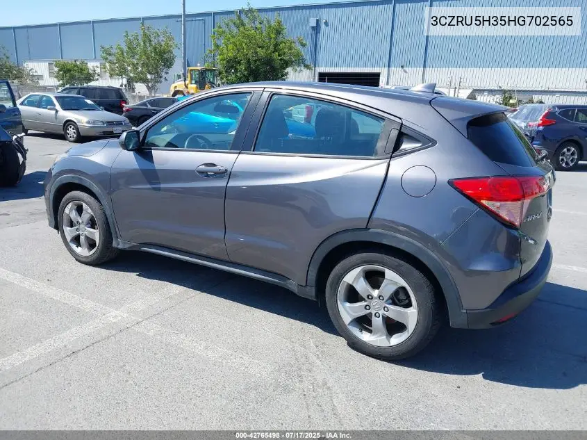2017 Honda Hr-V Lx VIN: 3CZRU5H35HG702565 Lot: 42765498