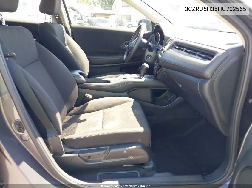 2017 Honda Hr-V Lx VIN: 3CZRU5H35HG702565 Lot: 42765498