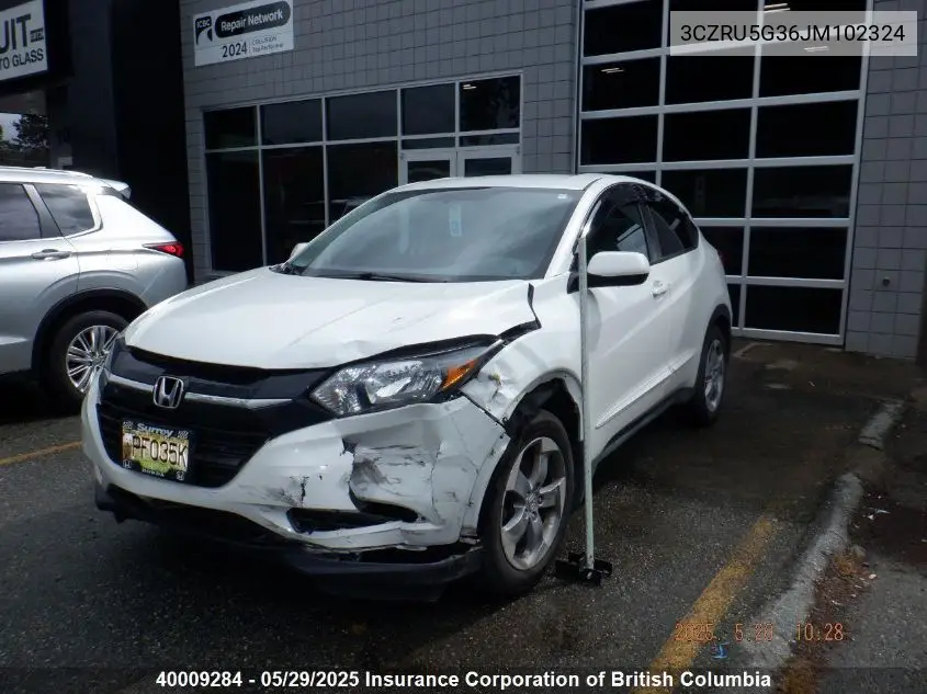 2018 Honda Hr-V VIN: 3CZRU5G36JM102324 Lot: 40009284