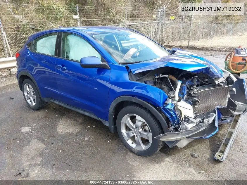 2018 Honda Hr-V Lx VIN: 3CZRU5H31JM719032 Lot: 41724199