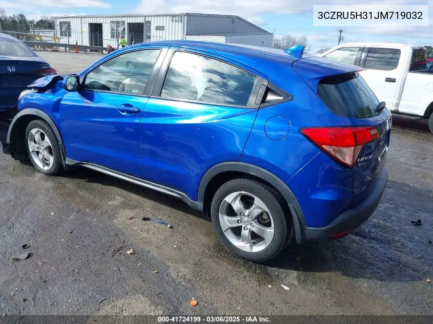 2018 Honda Hr-V Lx VIN: 3CZRU5H31JM719032 Lot: 41724199