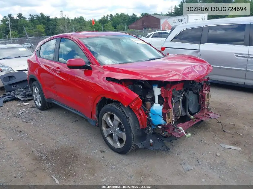 2018 Honda Hr-V Lx VIN: 3CZRU6H30JG724694 Lot: 42609458