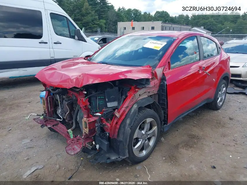 2018 Honda Hr-V Lx VIN: 3CZRU6H30JG724694 Lot: 42609458