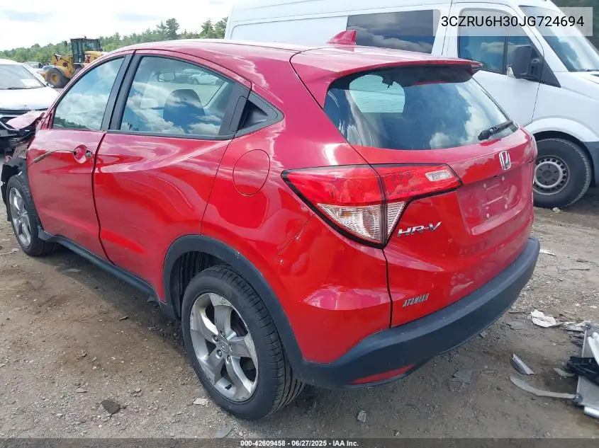 2018 Honda Hr-V Lx VIN: 3CZRU6H30JG724694 Lot: 42609458