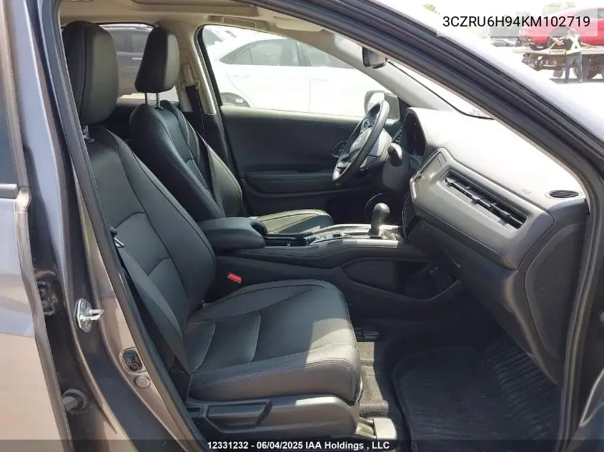 2019 Honda Hr-V Touring VIN: 3CZRU6H94KM102719 Lot: 12331232