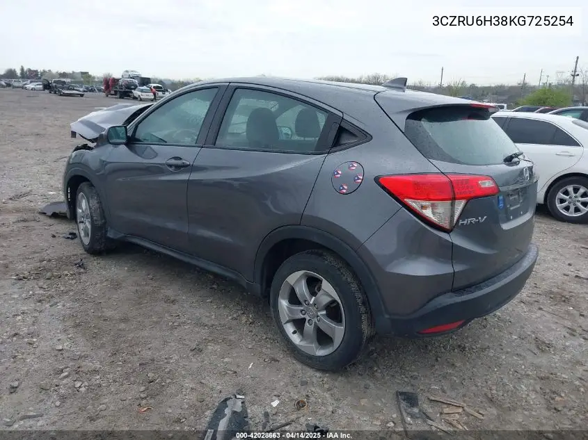 2019 Honda Hr-V Lx VIN: 3CZRU6H38KG725254 Lot: 42028663