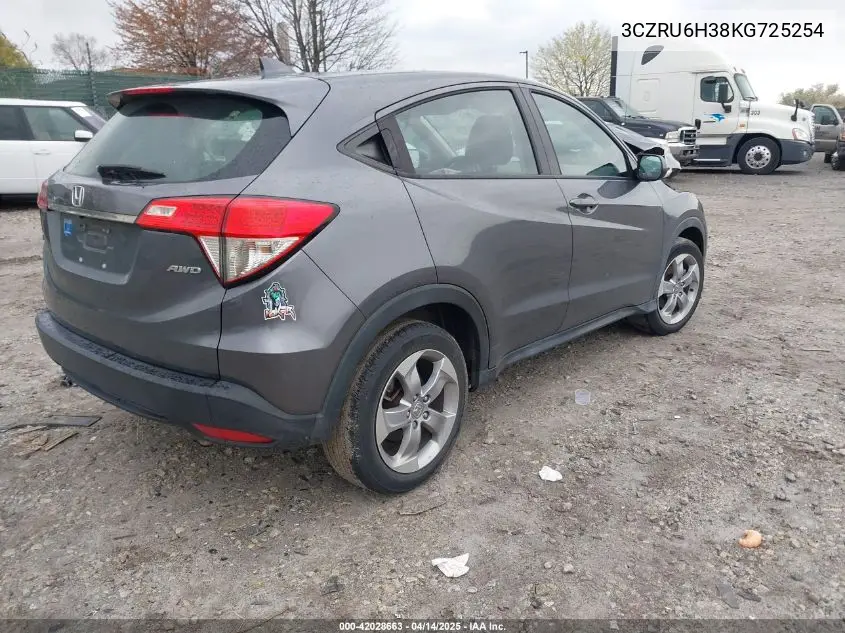 2019 Honda Hr-V Lx VIN: 3CZRU6H38KG725254 Lot: 42028663