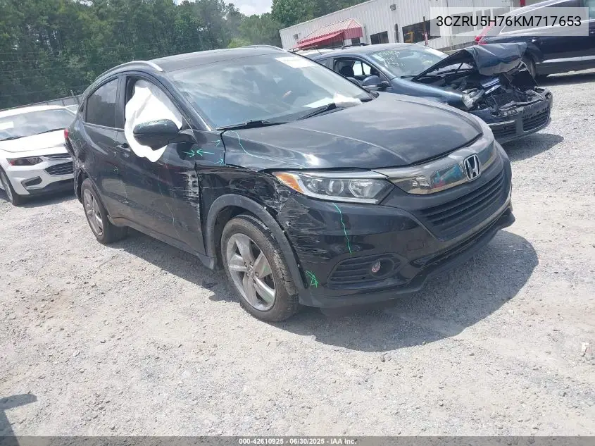 2019 Honda Hr-V Ex-L VIN: 3CZRU5H76KM717653 Lot: 42610925