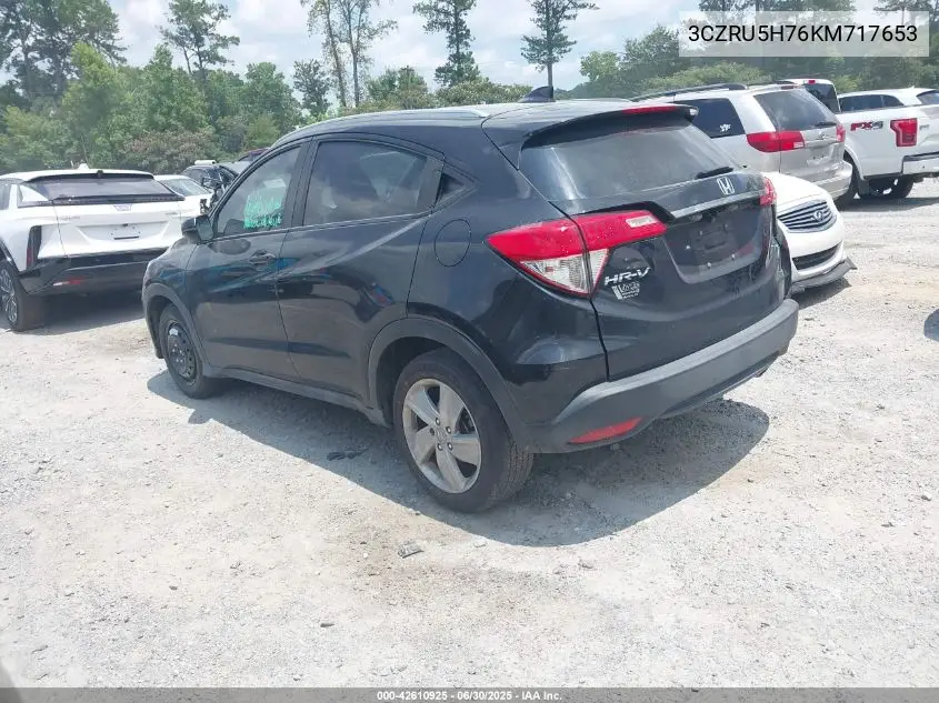 2019 Honda Hr-V Ex-L VIN: 3CZRU5H76KM717653 Lot: 42610925