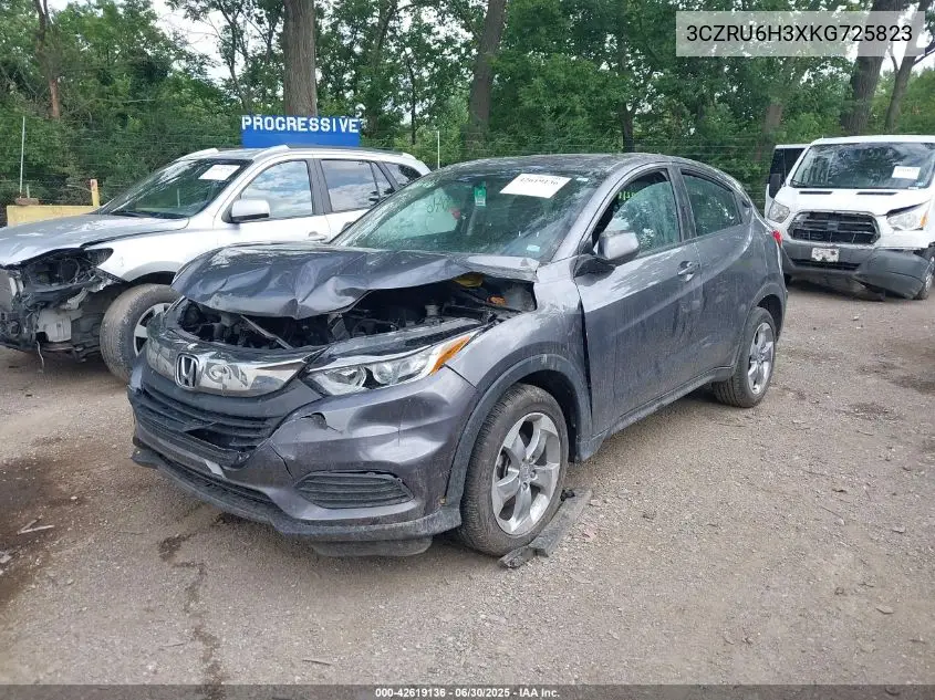 2019 Honda Hr-V Lx VIN: 3CZRU6H3XKG725823 Lot: 42619136