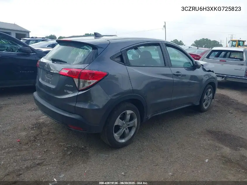 2019 Honda Hr-V Lx VIN: 3CZRU6H3XKG725823 Lot: 42619136